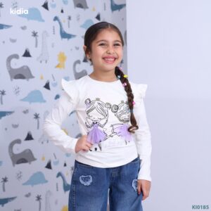 تيشيرت  أطفال بناتي خريفي