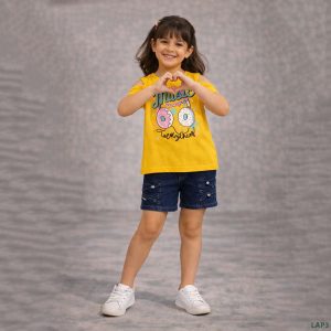 طقم بيبي بناتي صيفي قطعتين