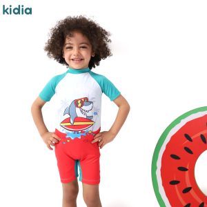مايوه Shark بدله اولادي نص كم + بونيه