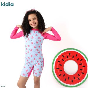مايوه Watermelon بدله بناتي كم + بونيه